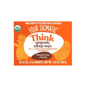 Four Sigmatic Think Organic Mushroom Elixir Mix with Lion's Mane, 20 Packets