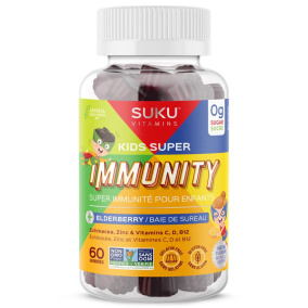 Front of SUKU Vitamins Sugar-Free Gummies Kids Super Immunity, 60 gummies