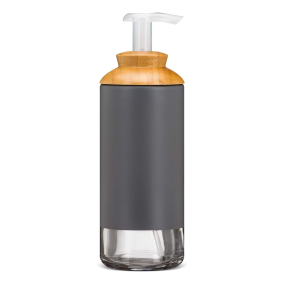 Full Circle Soap Opera Gel Soap + Lotion Dispenser Grey, 12oz
