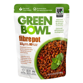 Green Bowl FibrePot Ready-To-Eat Meal Green Lentils & Barley, 250g