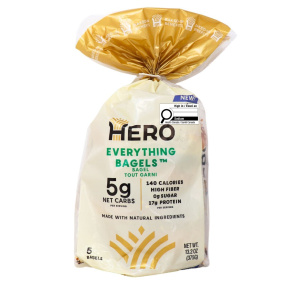 Hero Low-Carb Bagels Everything, 5 Bagels