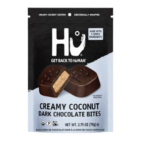 Front of Hu Kitchen - Hu Chocolate - Coconut Chocolate Bar - Coconut Chocolate