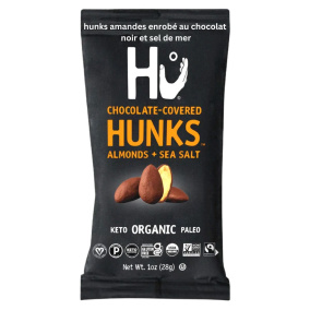 Hu Kitchen Chocolate-Covered Hunks Almonds + Sea Salt Snack Pack, 28g