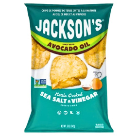 Jackson’s Kettle-Cooked Potato Chips With Avocado Oil Salt & Vinegar, 142g