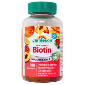 Jamieson Vitamins High Potency Biotin Gummies, 100 Gummies