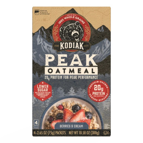 Kodiak Peak Protein Oatmeal Berries & Cream, 4 Packets