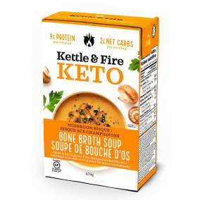 Kettle & Fire Mushroom Bisque Keto Soup with Chicken Bone Broth, 479g