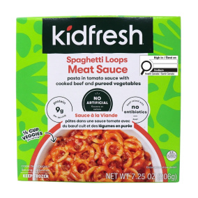 Kidfresh Protein Spaghetti Loops with Meat Sauce Pasta with Pureed Vegetables, 206g