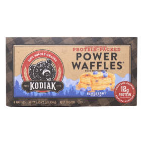 Kodiak Frozen Protein Power Waffles Blueberry, 8 Pack