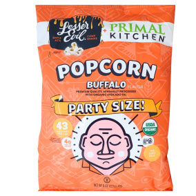 Lesser Evil Organic Popcorn Fiery Hot! Front
