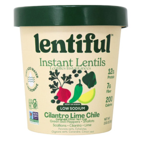 Lentiful Instant Lentils Low Sodium Cilantro Lime Chile Canada Front