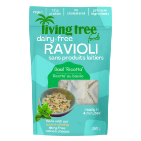 Living Tree Foods Dairy Free Ravioli Basil Ricotta Front of package