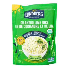 Lundberg 90-Seconds Microwavable Regenerative Organic Cilantro Lime Rice, 227g
