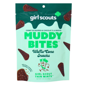 Muddy Bites Waffle Cone Snacks Girl Scout Thin Mints, 66g