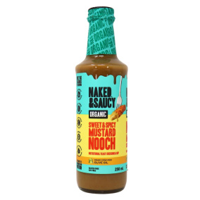 Naked & Saucy Organic Vegan Nutritional Yeast Dressing Sweet & Spicy Mustard Nooch, 250ml