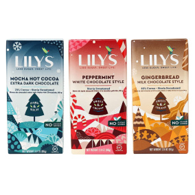 Lily's Holiday Chocolate Bars Trio