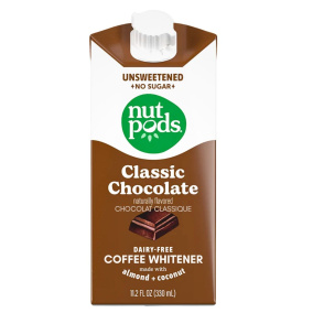 Nutpods Unsweetened & Dairy-Free Almond + Coconut Creamer Classic Chocolate, 330mL