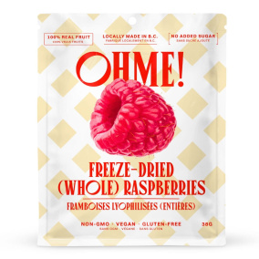 OHME! No Added Sugar Freeze-Dried Raspberries Whole, 38g