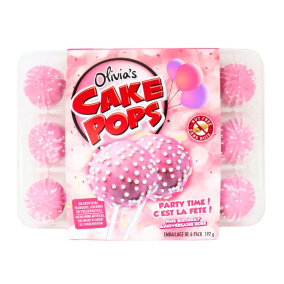 Olivia’s Cake Pops Pink Birthday, 6 Pack