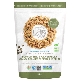 One Degree Organic Foods Gluten-Free Sprouted Granola Pumpkin Seed & Flax, 312g