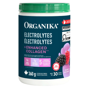 Organika Electrolytes + Enhanced Collagen Wild Berry, 360g