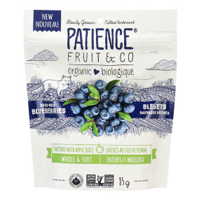Patience Fruit & Co. Organic Dried Wild Blueberries, 85g