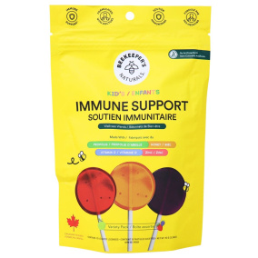 Beekeeper’s Naturals Kid’s Pop Lozenges Green Apple + Strawberry + Mixed Berry With Elderberry, 15 pack