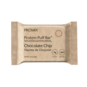 Front of PROMIX Vegan Cereal Bar Chocolate Canada - Drizzled Chocolate Protein Snack - High Protein Plant Based Bar - Chocolate Protein Bar Canada