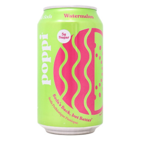 Poppi Prebiotic Soda Watermelon, 355ml