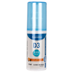 Progressive Vitamin D3 1,000 IU Spray Natural Orange Flavour, 58ml
