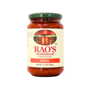 Front of Rao's Homemade Pizza Sauce - home made pizza sauce - quick pizza sauce - italian pizza sauce