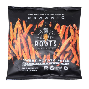 Roots Farm Fresh Organic Sweet Potato Fries Front of bag