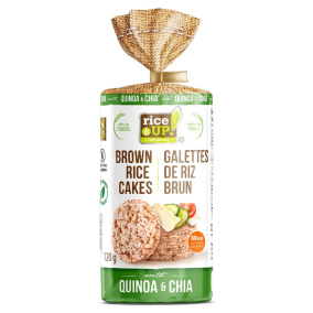 RiceUP! Brown Rice Cakes With Quinoa & Chia, 120g