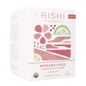 Rishi Tea & Botanicals Organic Botanical Blend Bergamot Rose, 15 Sachets