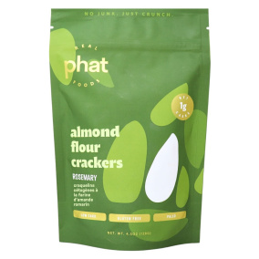 Real Phat Foods Keto Almond Flour Crackers Rosemary, 128g