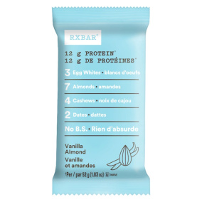 Front of RX Bar Vanilla Almond - Vanilla Almond Protein Bar - Clean Protein Bar - Natural Protein Bar