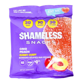 Shameless Snacks Low-Sugar Gummy Candy OMG Peach, 50g