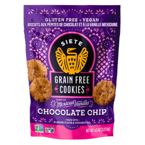 Siete Grain Free Cookies Mexican Vanilla Chocolate Chip, 127.6g