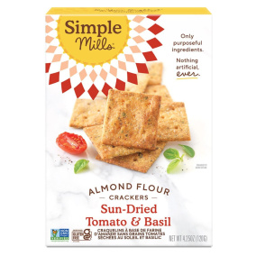 Simple Mills Grain-Free Almond Flour Crackers Sun-Dried Tomato & Basil, 120g