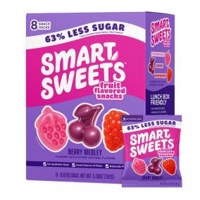 SmartSweets Low Sugar Fruit Flavoured Snacks Berry Medley Front of box 1