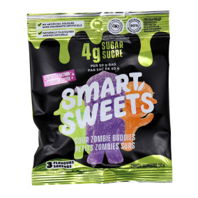 SmartSweets Limited Edition Low Sugar Halloween Sour Zombie Buddies, 50g