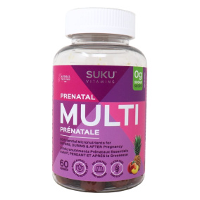SUKU Vitamins Sugar-Free Gummies Prenatal Multi, 60 Gummies