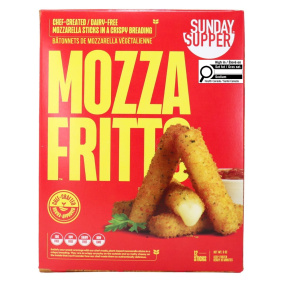 Sunday Supper Mozza Fritto Plant-Based Breaded Mozzarella Sticks, 12 sticks