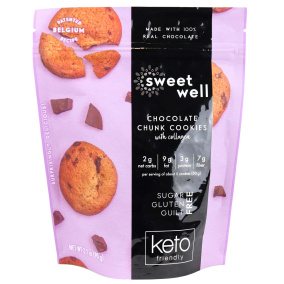 Sweetwell Keto Cookies with Collagen Chocolate Chunk, 90g