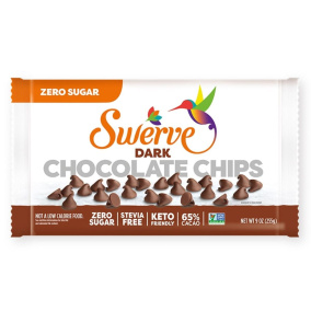 Swerve Sweets Zero Sugar Chocolate Chips Dark 65% Cacao, 255g