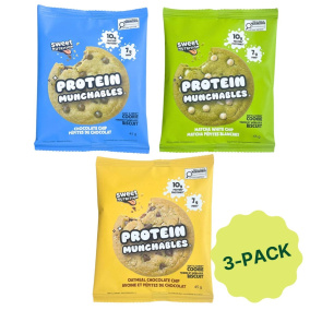 Sweet Nutrition Protein Munchables Soft Cookie Variety 3-Pack, 45g each