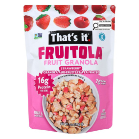 That’s It. Fruitola Gluten-Free Fruit Granola Strawberry Front of package