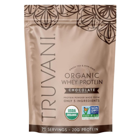 Truvani Organic Grass-Fed Whey Protein Chocolate, 20 Servings