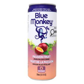 Blue Monkey Sparkling Juice Drink Passion Fruit, 330mL