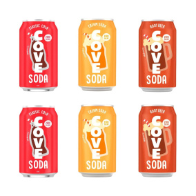 Cove Zero Sugar Probiotic Soda Sip Down Memory Lane Variety Pack, 6 Pack